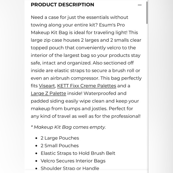 Esum Make Up Bag - Picture 15 of 15